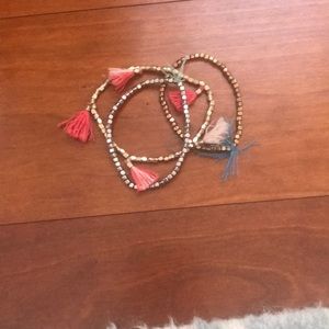 Three easy to wear fringe bracelets